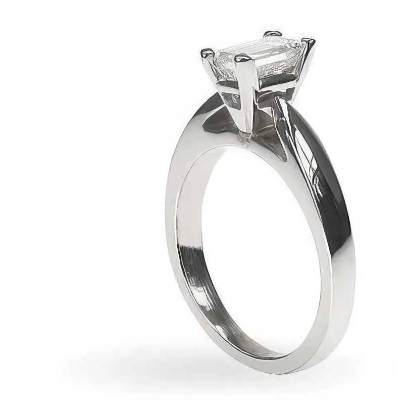 0.35-1.50 CT Emerald Cut Diamonds - Solitaire Ring