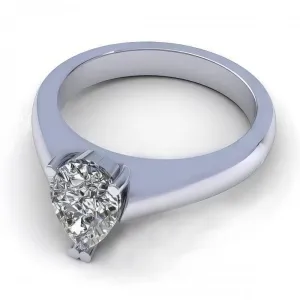 0.35-1.50 CT Pear Cut Diamonds - Solitaire Ring