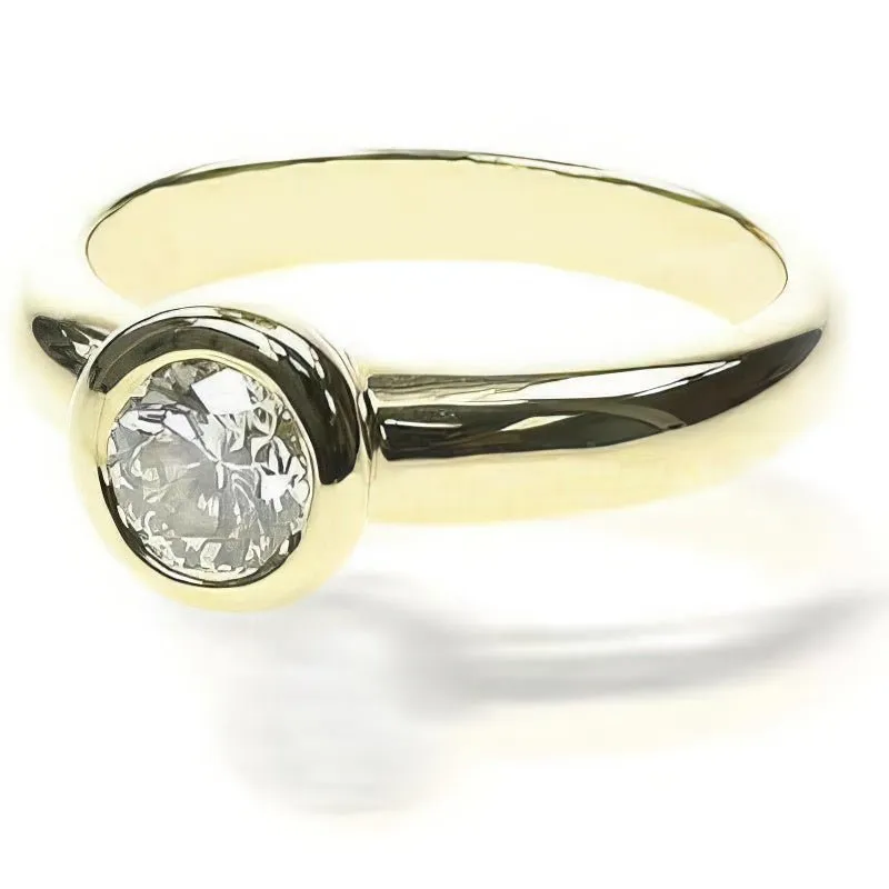 0.35-1.50 CT Round Cut Diamonds - Solitaire Ring