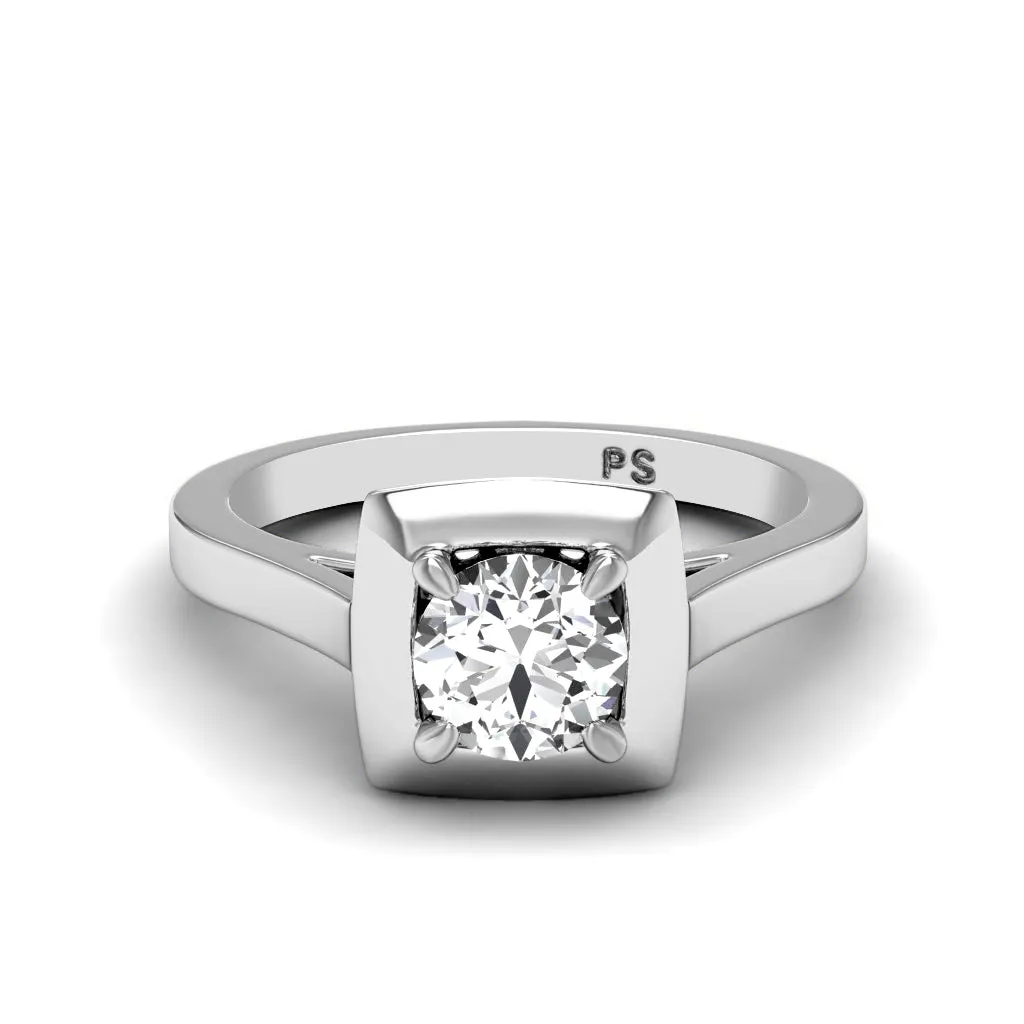 0.35-1.50 CT Round Cut Diamonds - Solitaire Ring