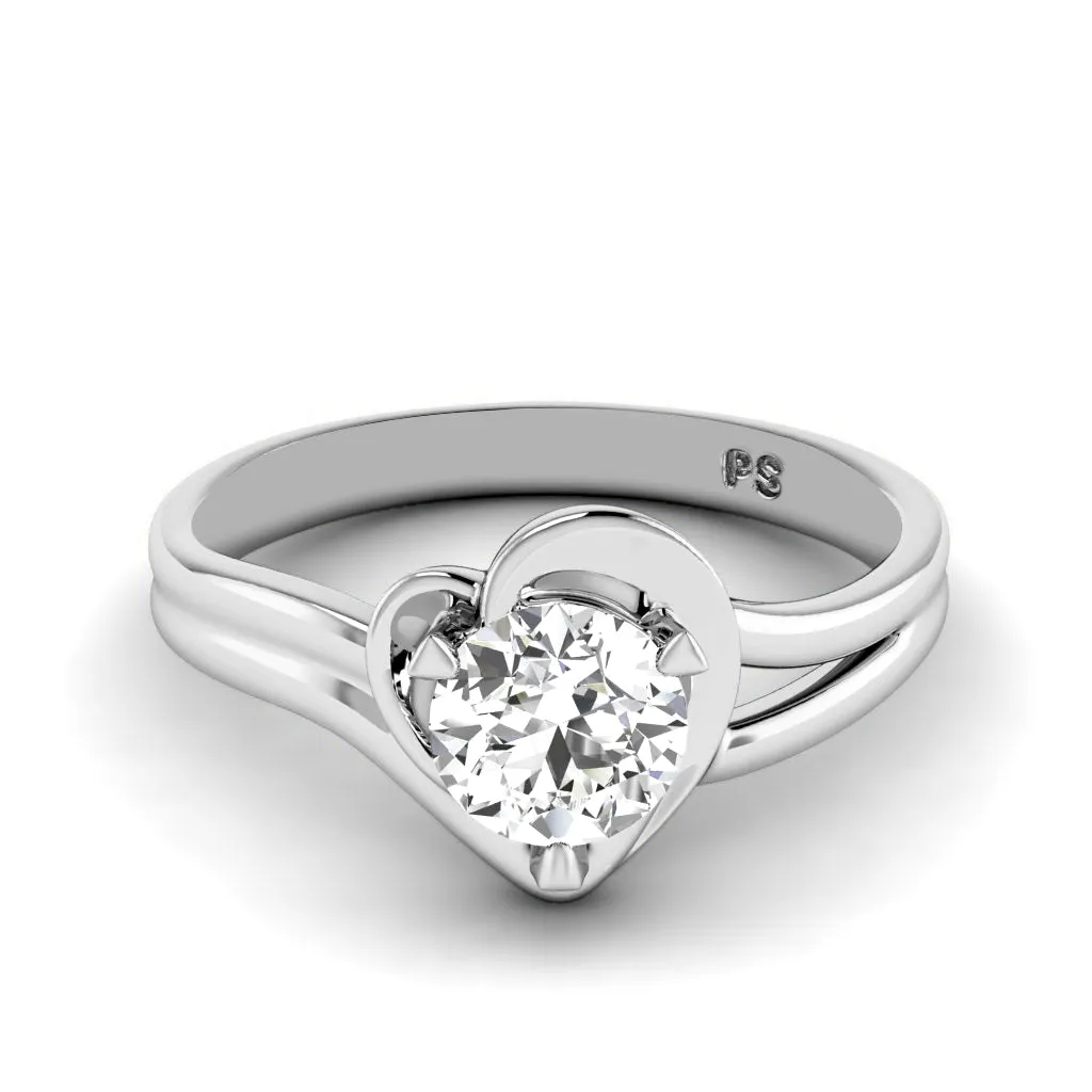0.35-1.50 CT Round Cut Diamonds - Solitaire Ring