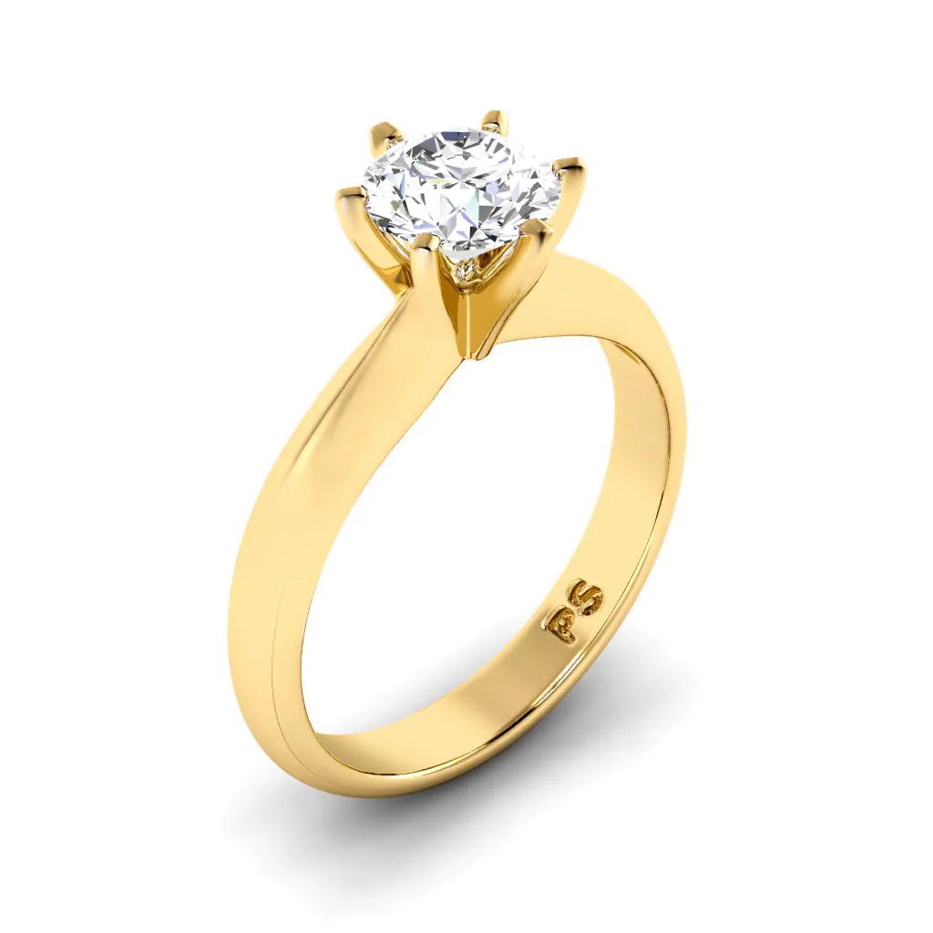 0.50-3.00 CT Round Cut Lab Grown Diamonds - Solitaire Ring