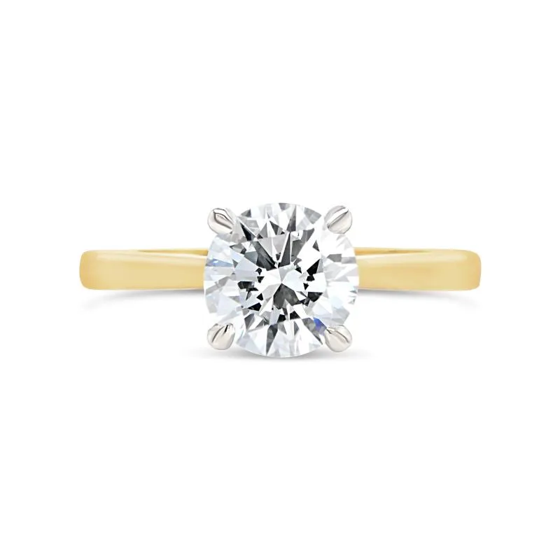 0.71ct Aurora Round Solitaire Goddess Ring