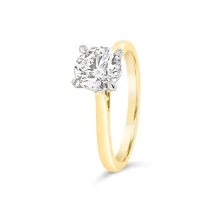 0.71ct Aurora Round Solitaire Goddess Ring