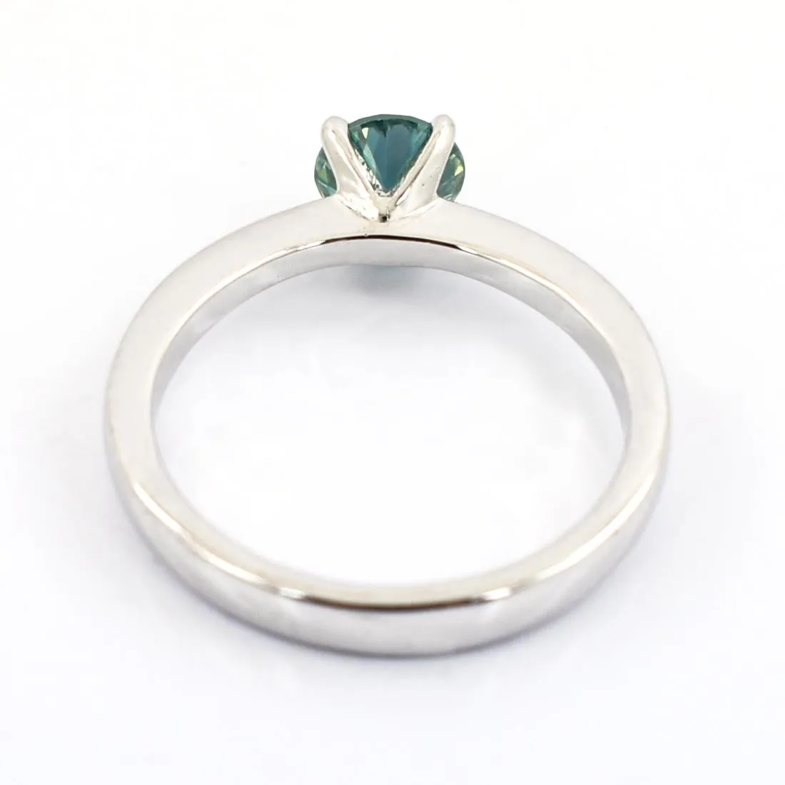 0.80 Ct AAA Certified Blue Diamond Solitaire Ring, Elegant Shine