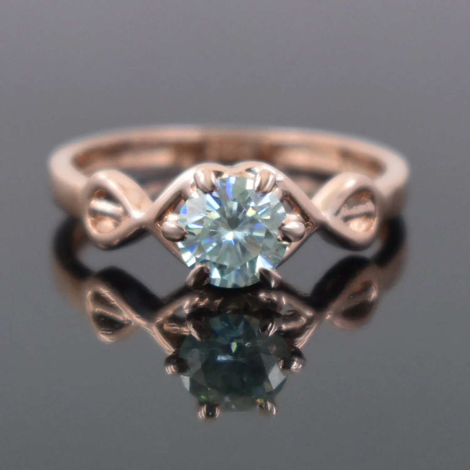 0.80 Ct Designer Blue Diamond Solitaire Ring In Round Brilliant Cut, AAA Quality, Amazing Shine & Bling Watch Video