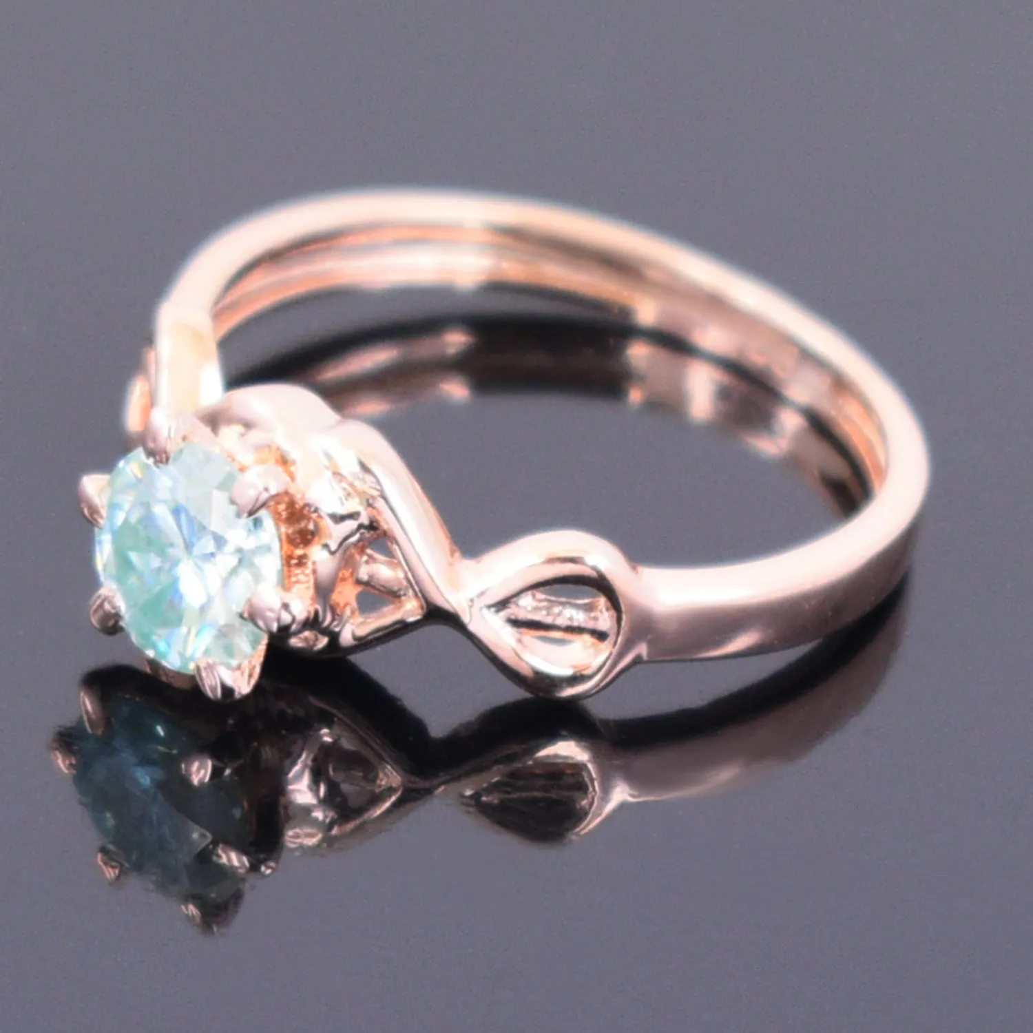 0.80 Ct Designer Blue Diamond Solitaire Ring In Round Brilliant Cut, AAA Quality, Amazing Shine & Bling Watch Video