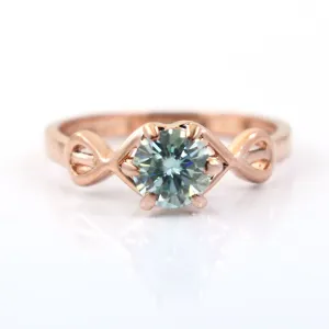 0.80 Ct Designer Blue Diamond Solitaire Ring In Round Brilliant Cut, AAA Quality, Amazing Shine & Bling Watch Video