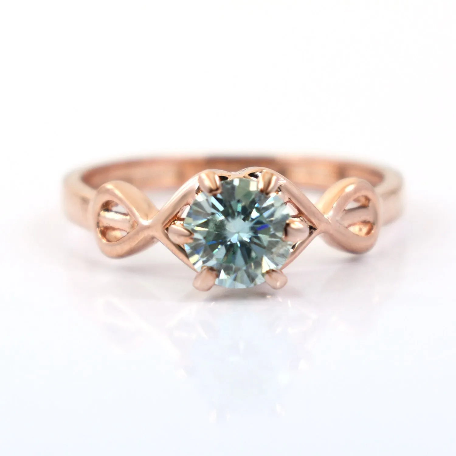 0.80 Ct Designer Blue Diamond Solitaire Ring In Round Brilliant Cut, AAA Quality, Amazing Shine & Bling Watch Video