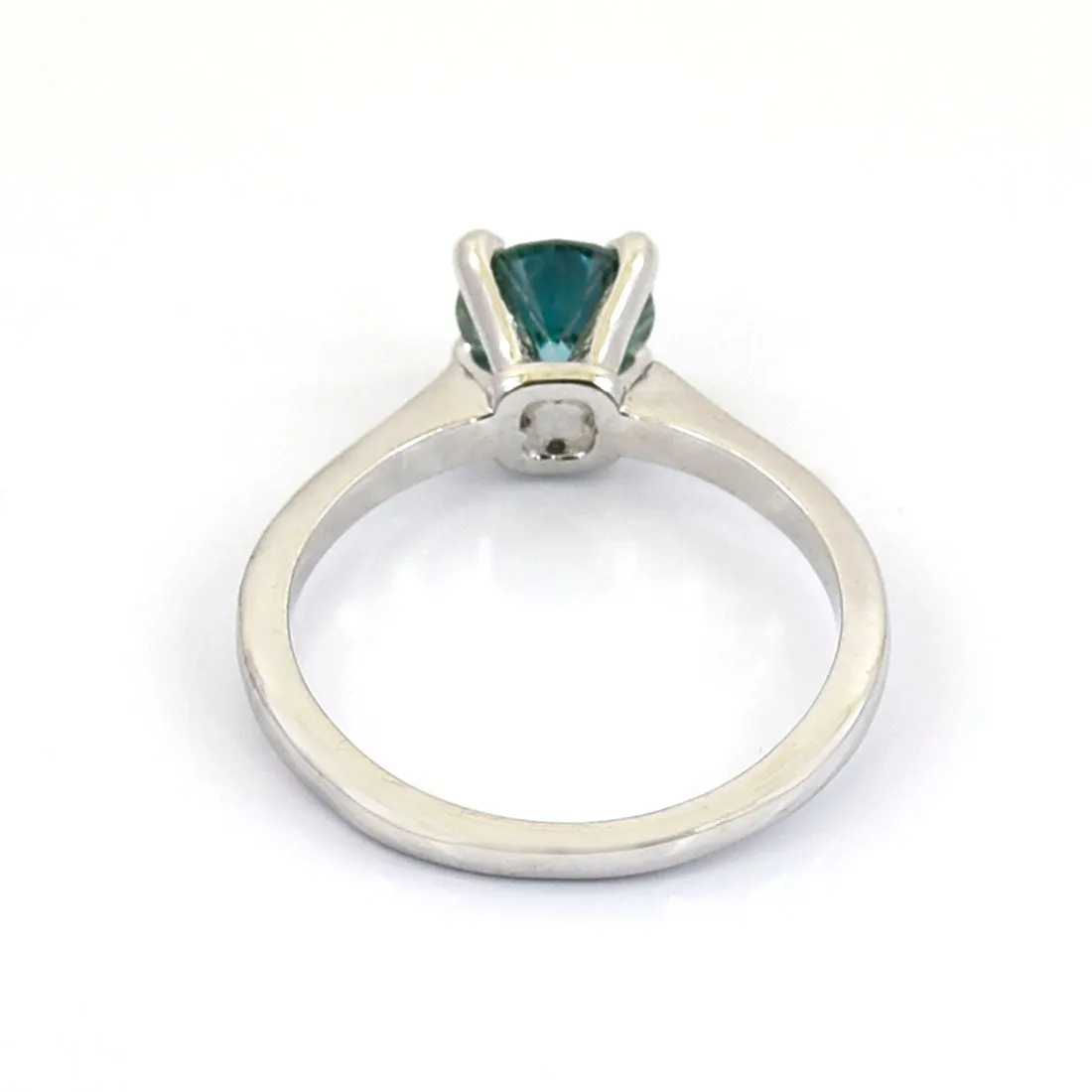0.85 Ct AAA Certified Blue Diamond Solitaire Ring, Great Sparkle