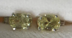 1.0 ct RARE YELLOW ALL NATURAL MONTANA SAPPHIRE EARINGS