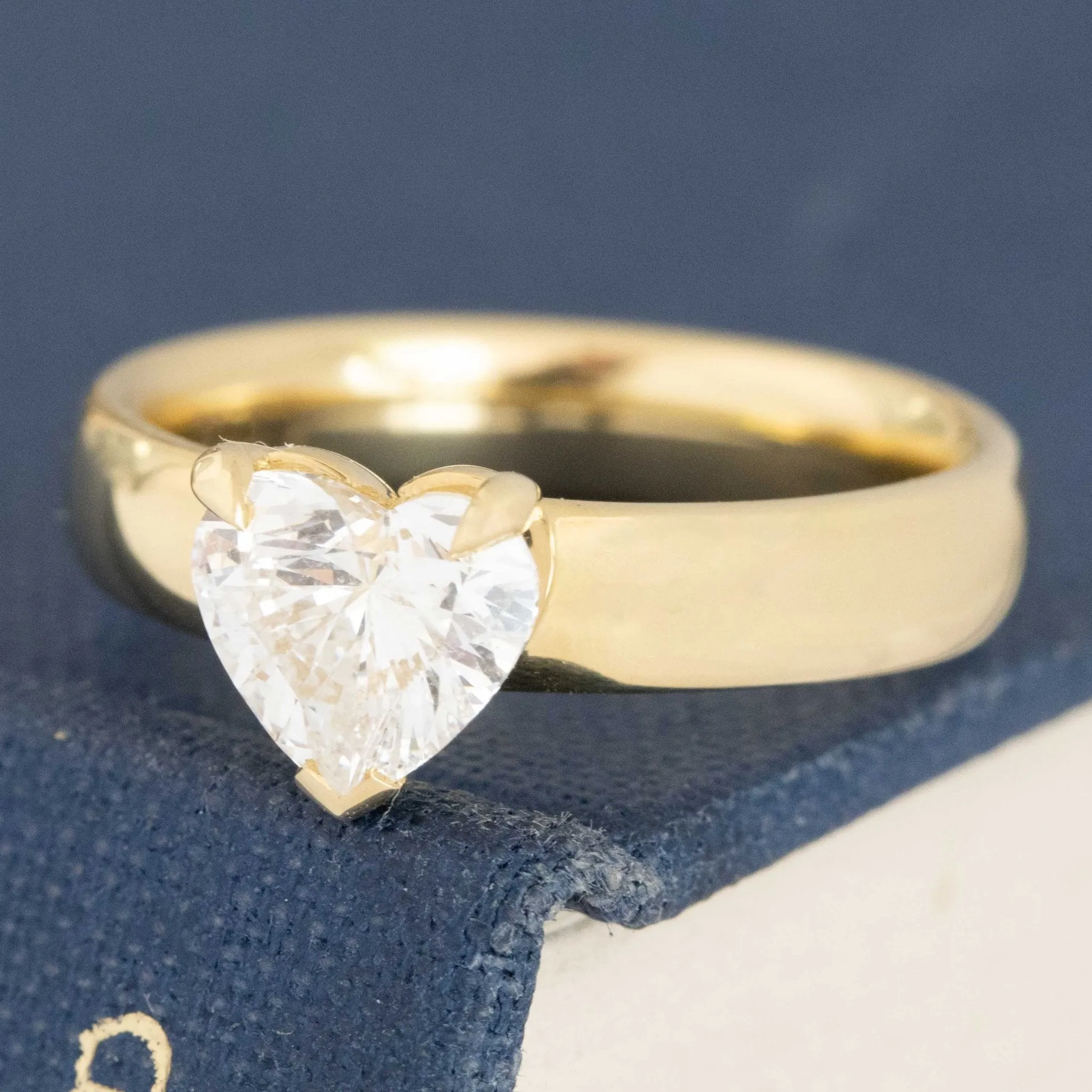 1.01ct Heart Cut Diamond Solitaire