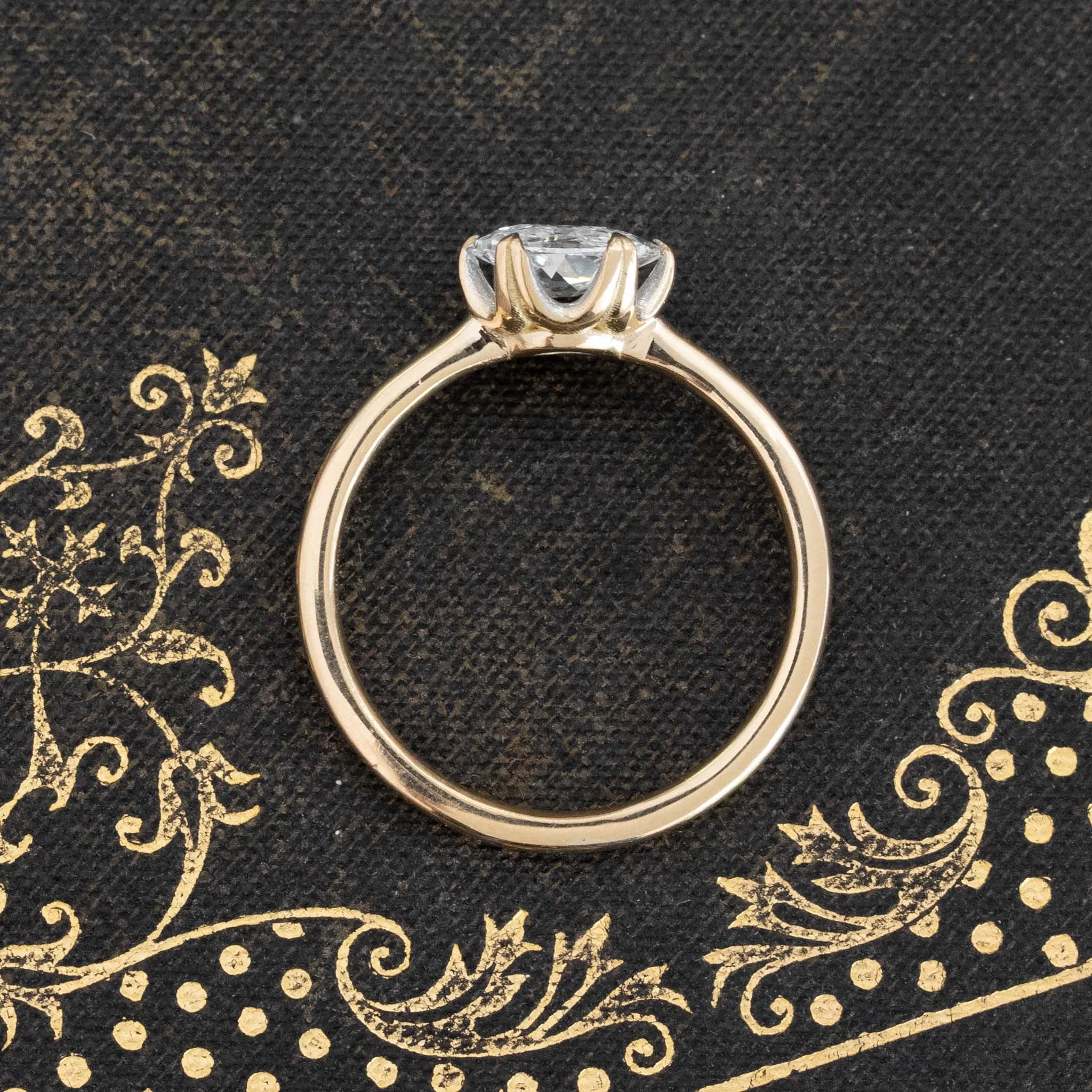 1.05ct Old Mine Cut Diamond Solitaire, GIA G SI1