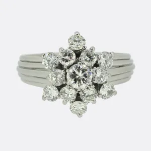 1.06 Carat Diamond Cluster Ring