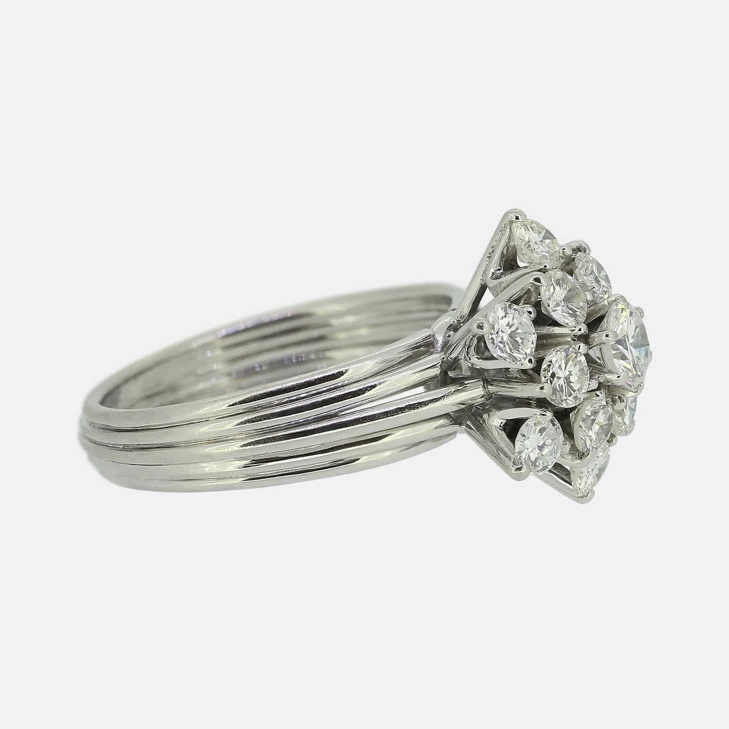 1.06 Carat Diamond Cluster Ring