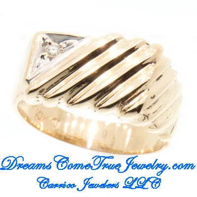 10K Gold 0.05 CTW Men's Diamond Ring
