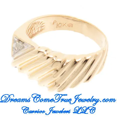 10K Gold 0.05 CTW Men's Diamond Ring