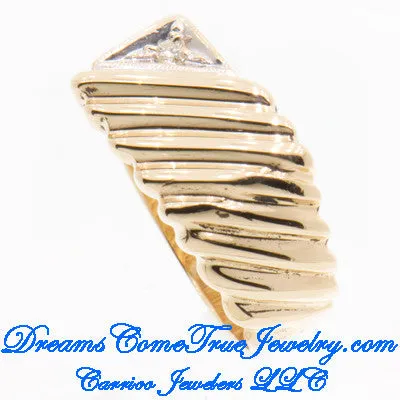 10K Gold 0.05 CTW Men's Diamond Ring