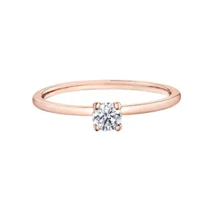 10K Rose Gold (0.20ct) Canadian Diamond Solitaire Ring