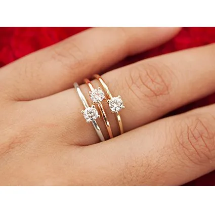 10K Rose Gold (0.20ct) Canadian Diamond Solitaire Ring