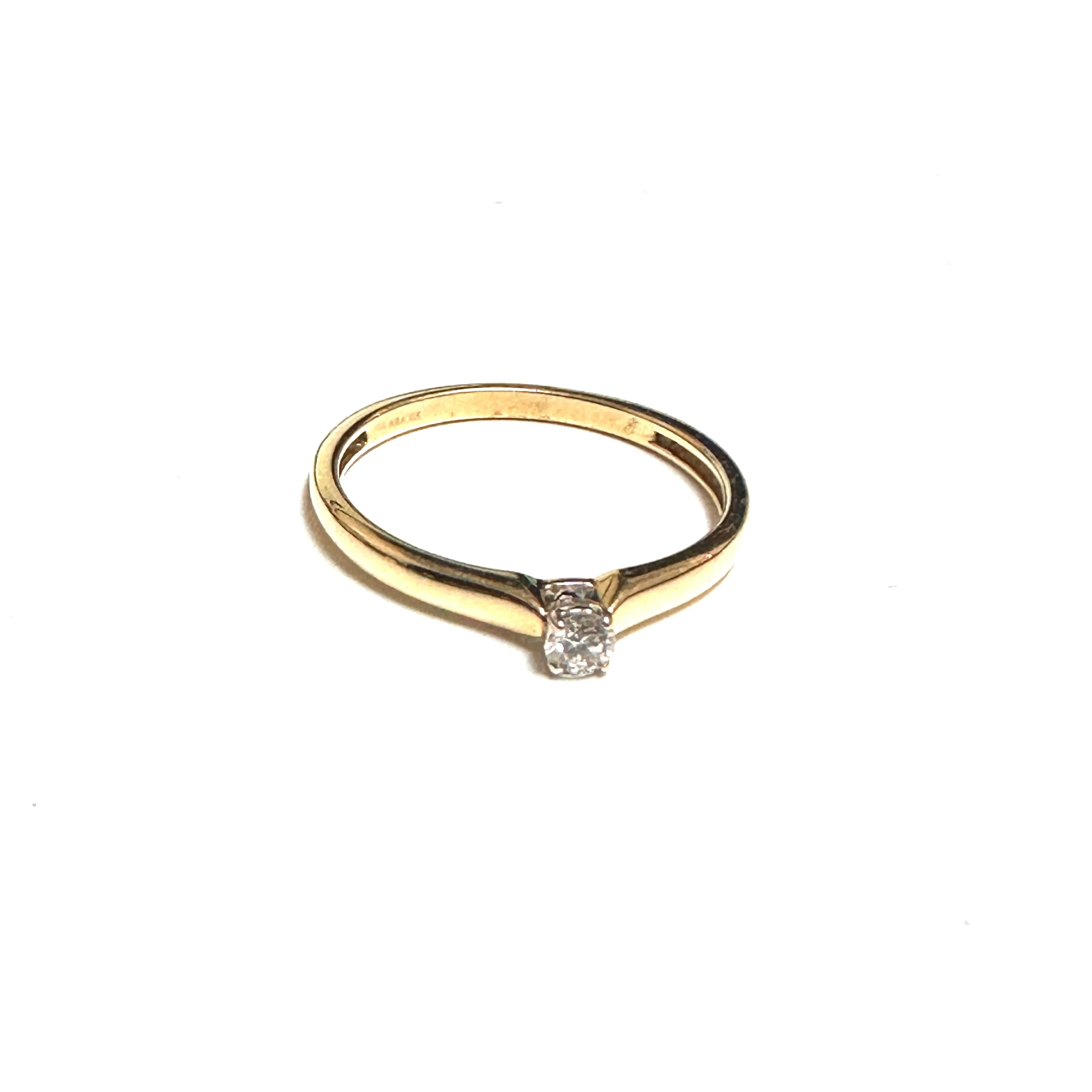 10K Yellow Gold (0.08ct) Canadian Diamond Solitaire Ring