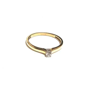 10K Yellow Gold (0.08ct) Canadian Diamond Solitaire Ring