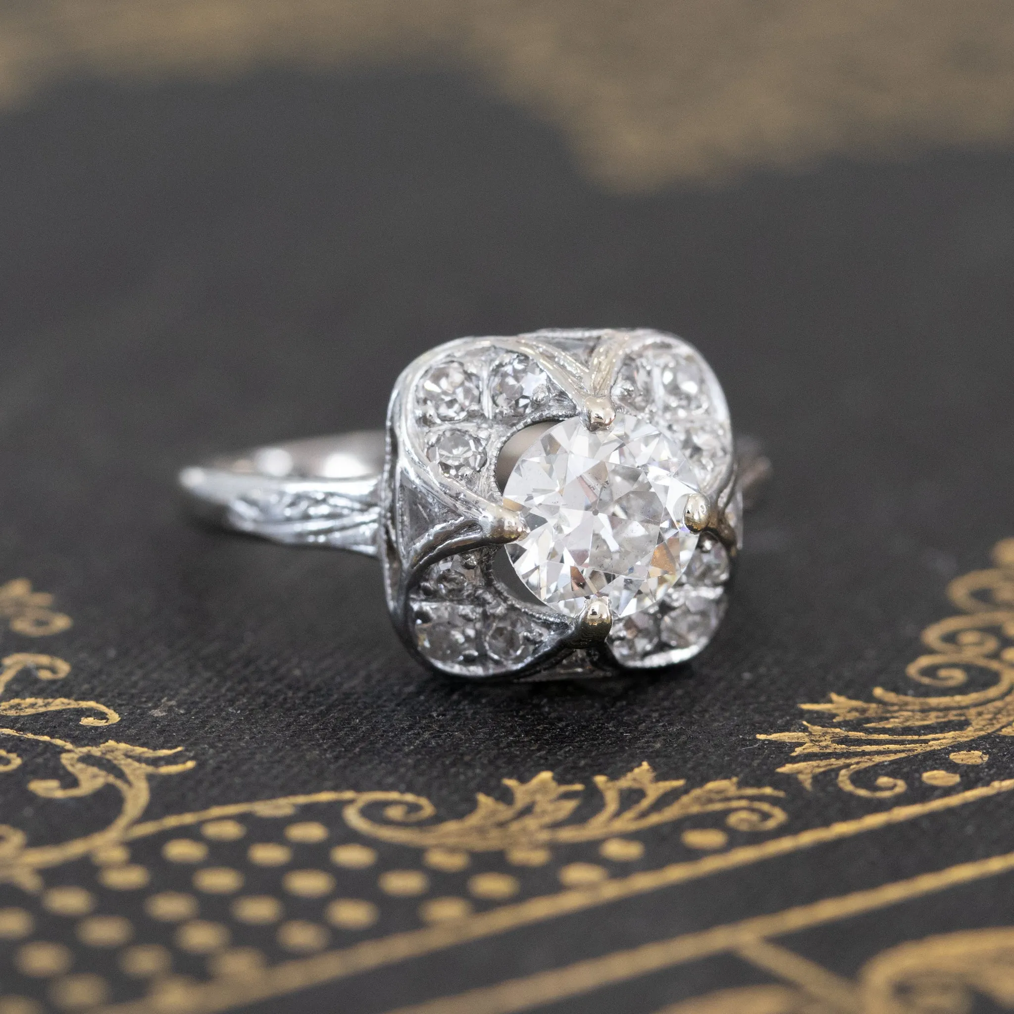 1.10ctw Vintage Old European Cut Solitaire