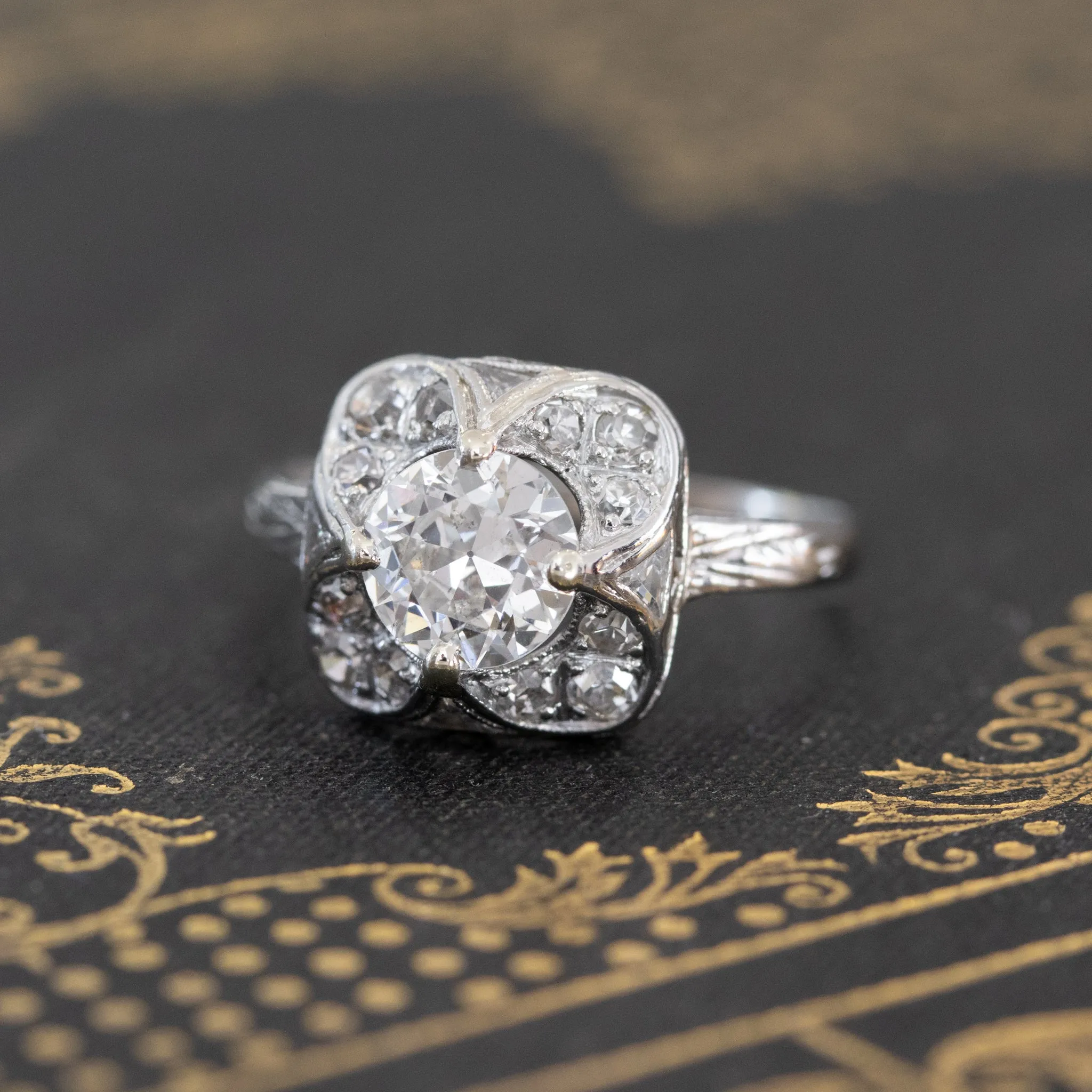 1.10ctw Vintage Old European Cut Solitaire