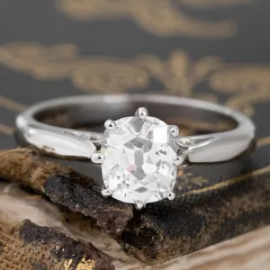 1.12ct Old Mine Cut Diamond Solitaire, GIA D