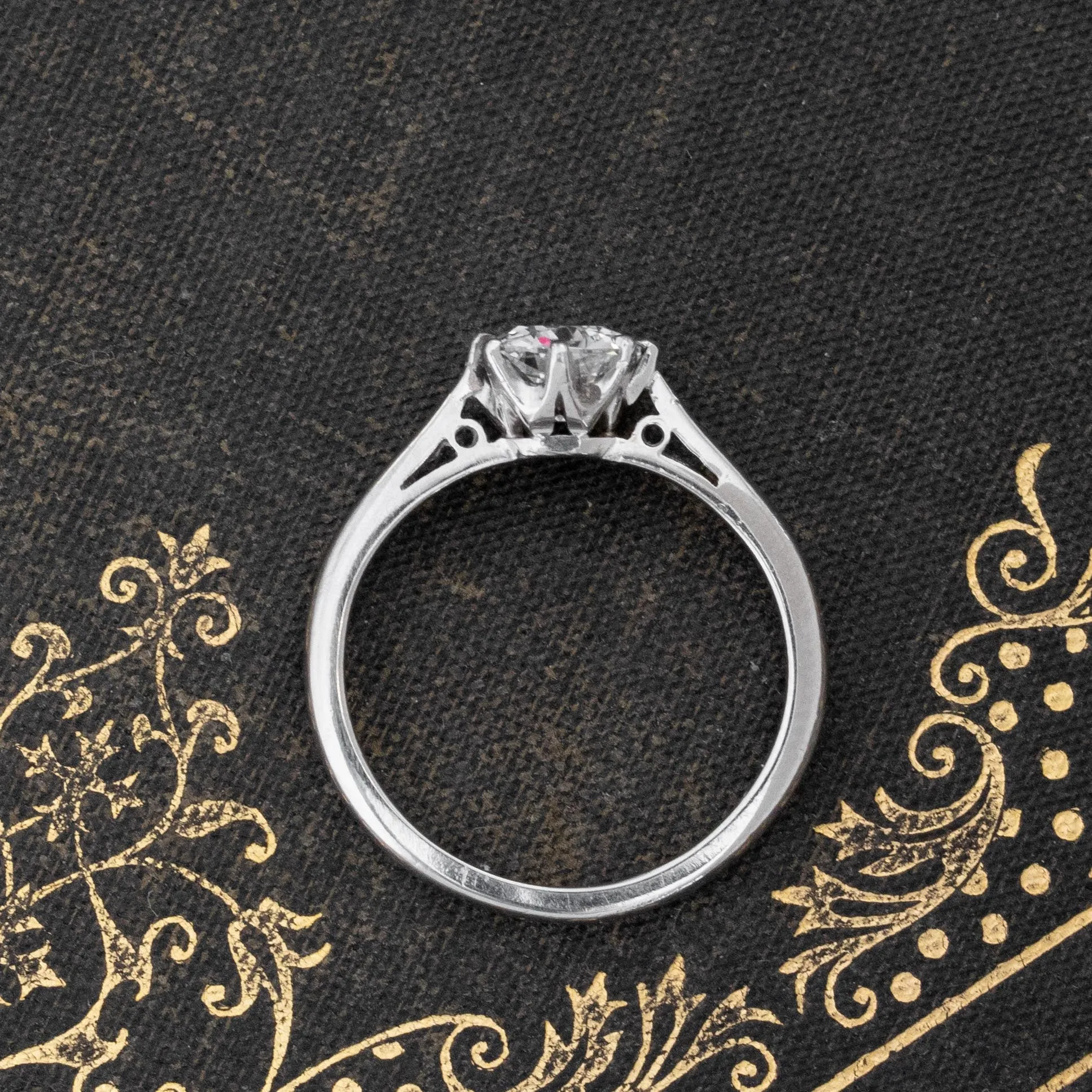1.12ct Old Mine Cut Diamond Solitaire, GIA D