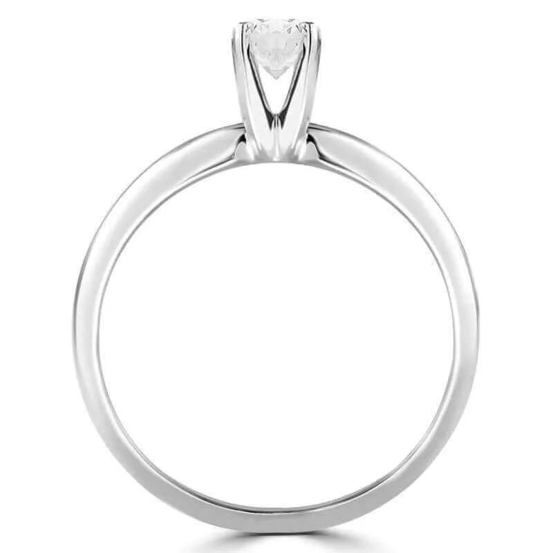 1/2 Carats Solitaire Diamond Engagement Ring GH/VS2-SI1 14K Yellow Gold or White Gold