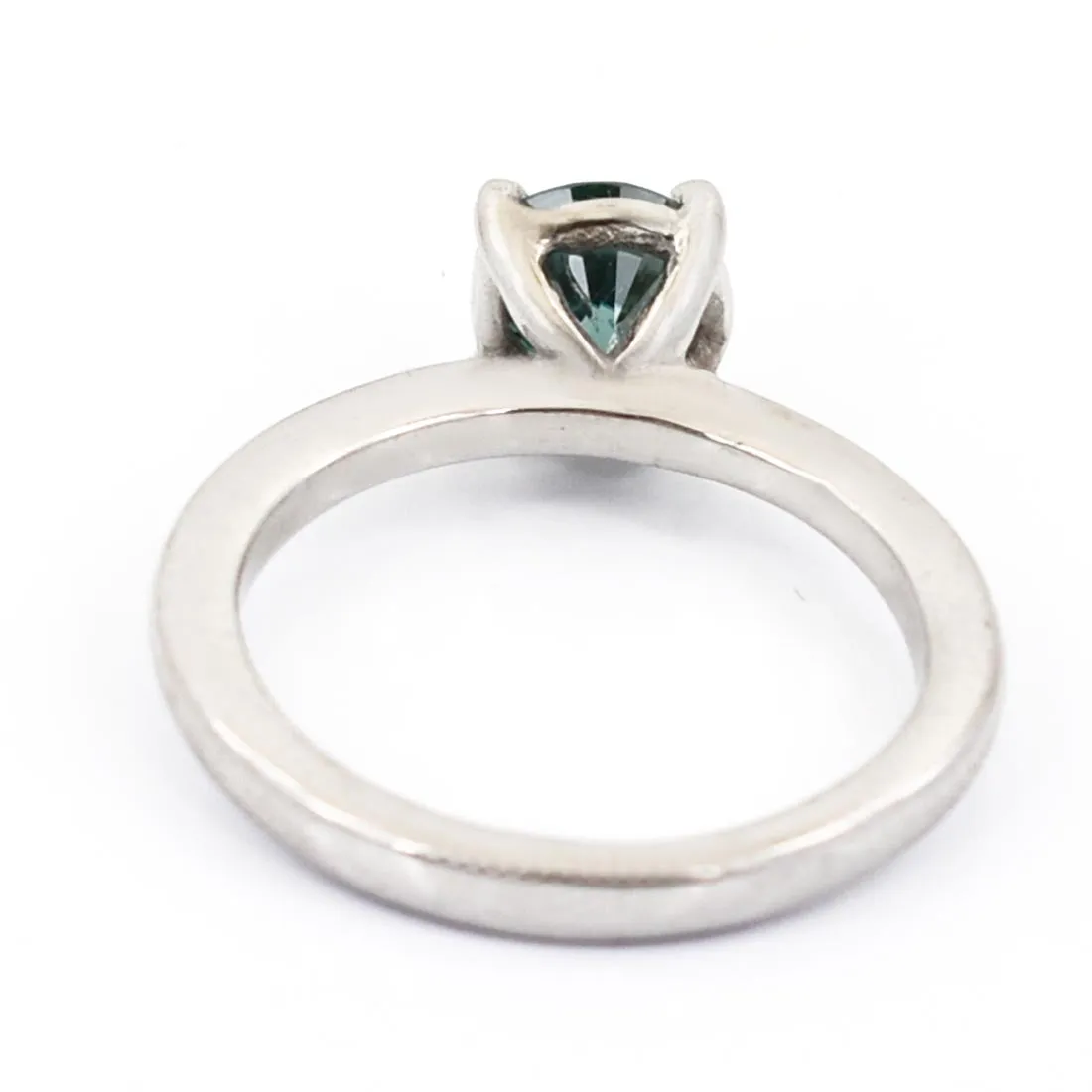 1.25 Ct AAA Certified Blue Diamond Solitaire Ring in Prong Setting. Great Shine & Excellent Cut