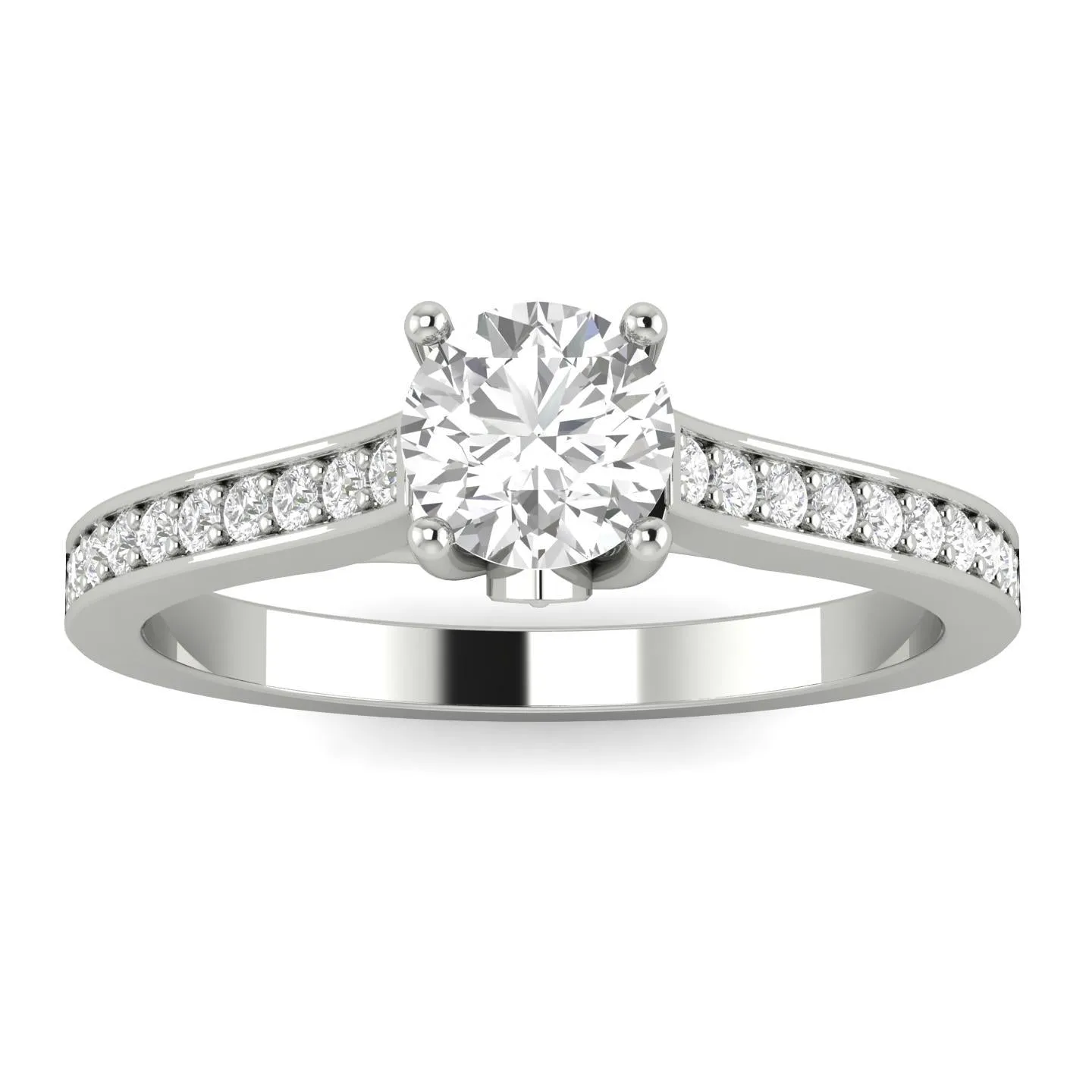 1/2ctw Diamond Engagement Ring in 10k White Gold (J-K, I2-I3)