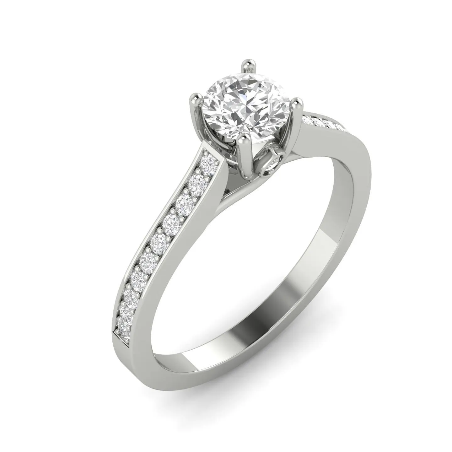 1/2ctw Diamond Engagement Ring in 10k White Gold (J-K, I2-I3)