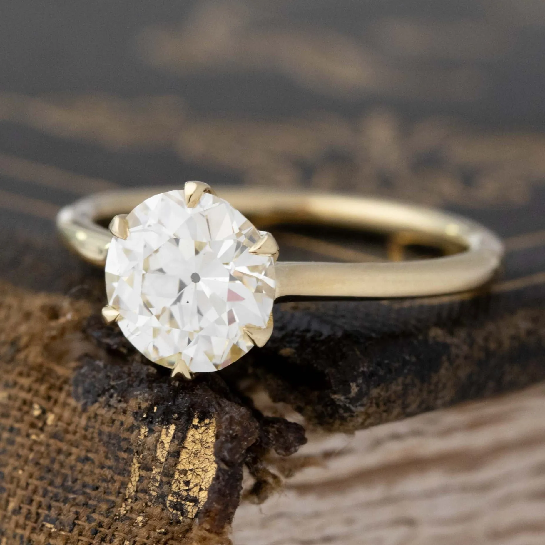 1.38ct Transitional Cut Diamond Solitaire, GIA N VS1