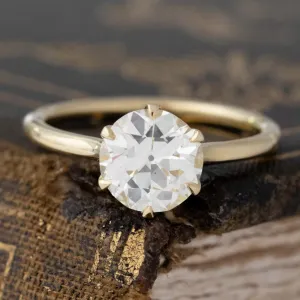 1.38ct Transitional Cut Diamond Solitaire, GIA N VS1