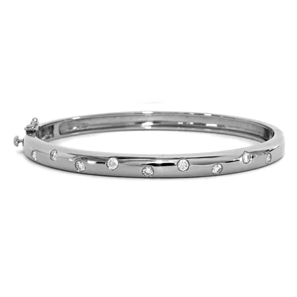 14 Karat Diamond Bangle Bracelet