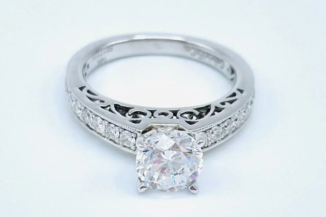 14 Karat White Gold Solitaire Engagement Ring