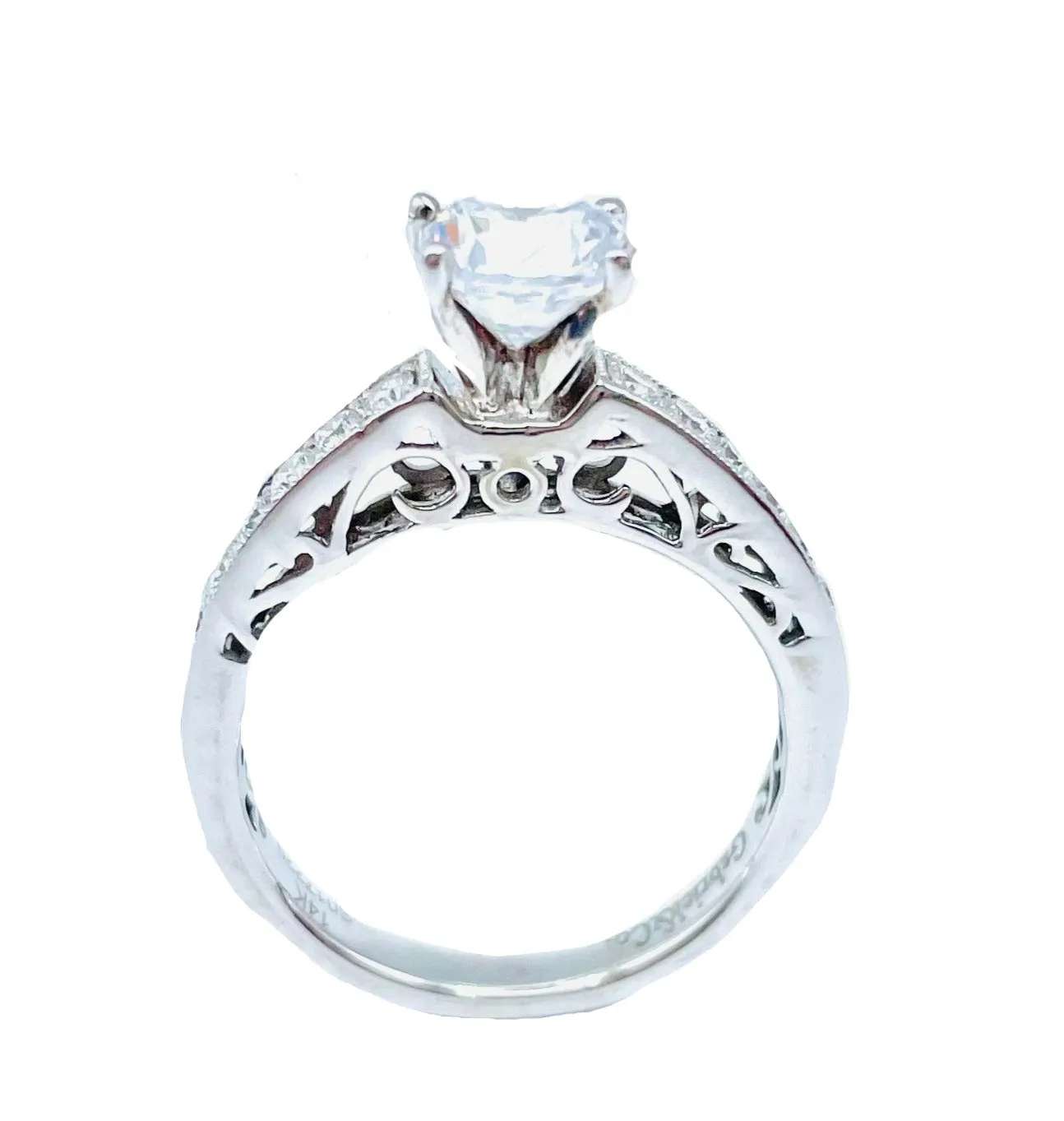 14 Karat White Gold Solitaire Engagement Ring