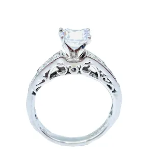 14 Karat White Gold Solitaire Engagement Ring