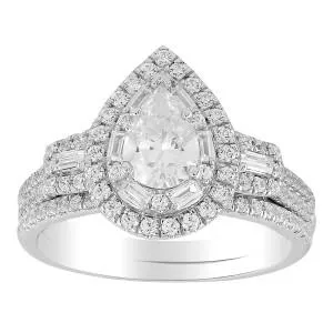 14K 1.50ct Diamond Solitaire Pear-Ring