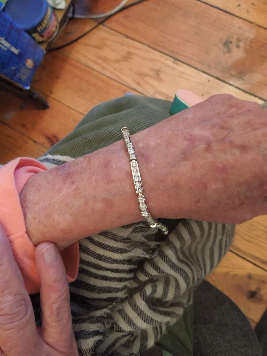 14K Bicolor White and Yellow Gold Diamond Bracelet