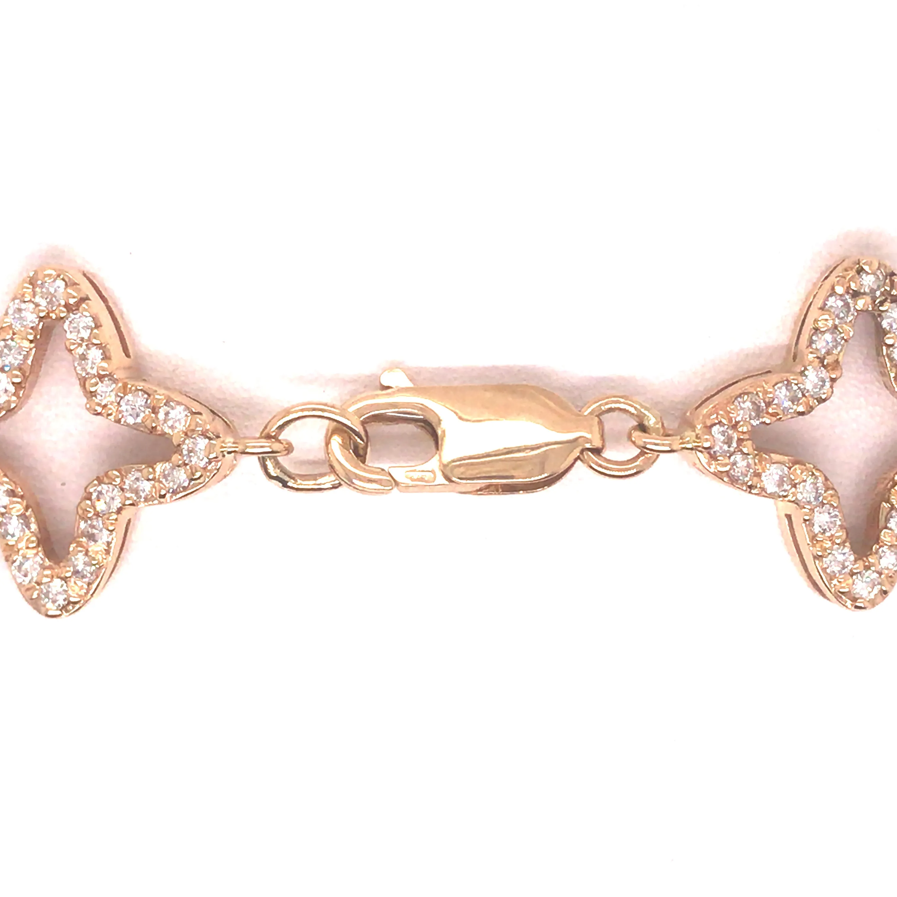 14K Diamond Star and Gold Circle Bracelet Yellow Gold