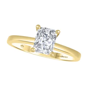 14K Gold (1.00ct) Radiant Cut Lab Grown Diamond Solitaire Engagement Ring