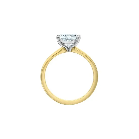 14K Gold (2.00ct) Princess Cut Lab Grown Diamond Solitaire Engagement Ring