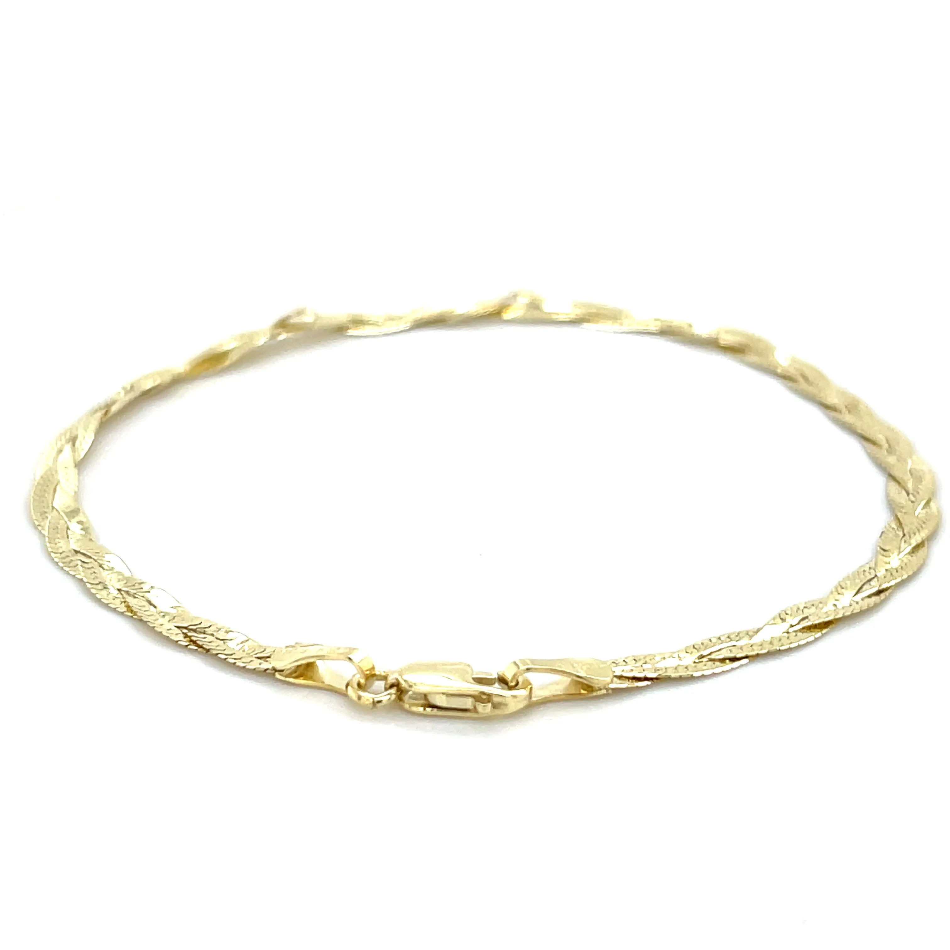 14K Gold Braided Serpentina Bracelet