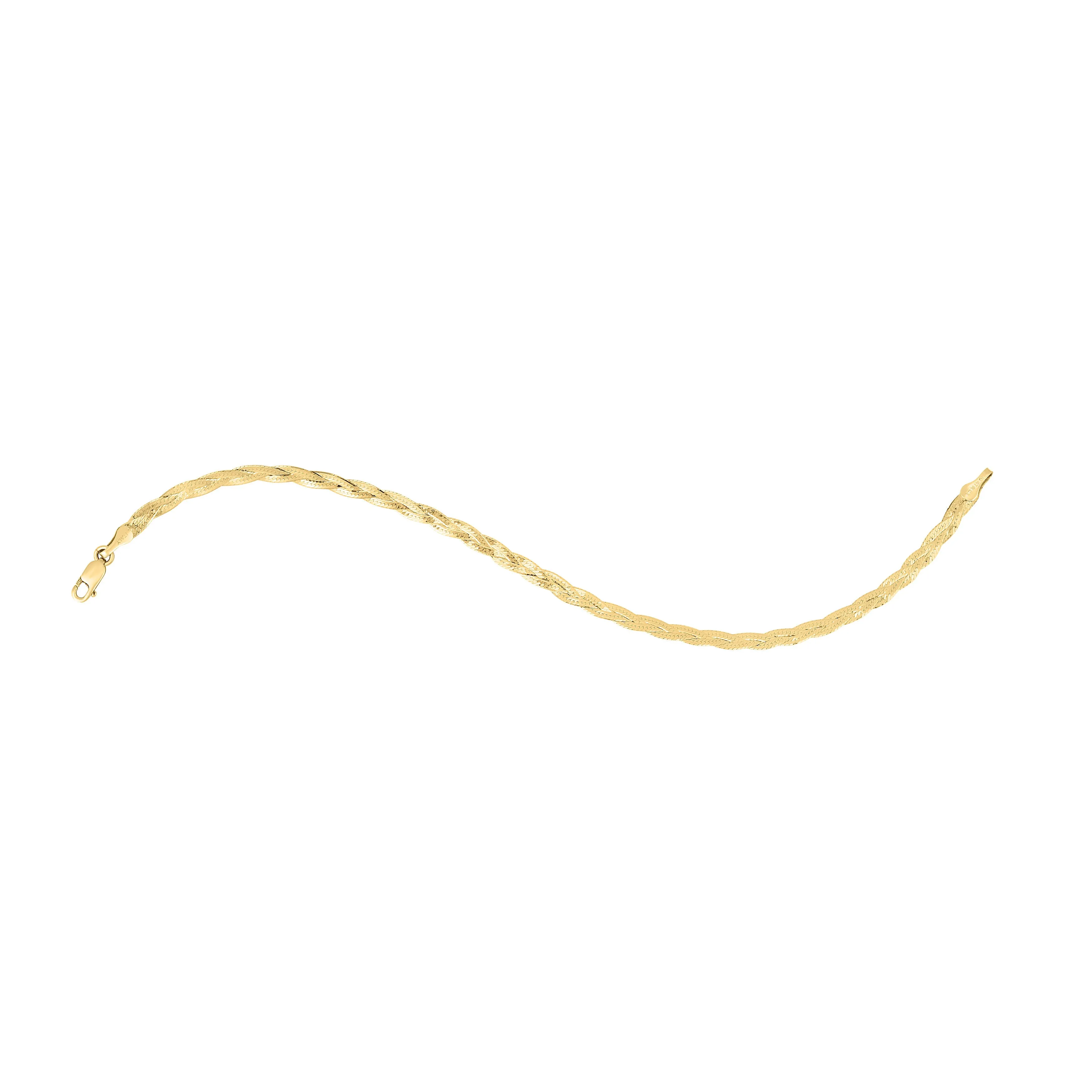 14K Gold Braided Serpentina Bracelet