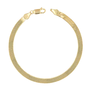 14K Gold Grand Herringbone Bracelet 5mm