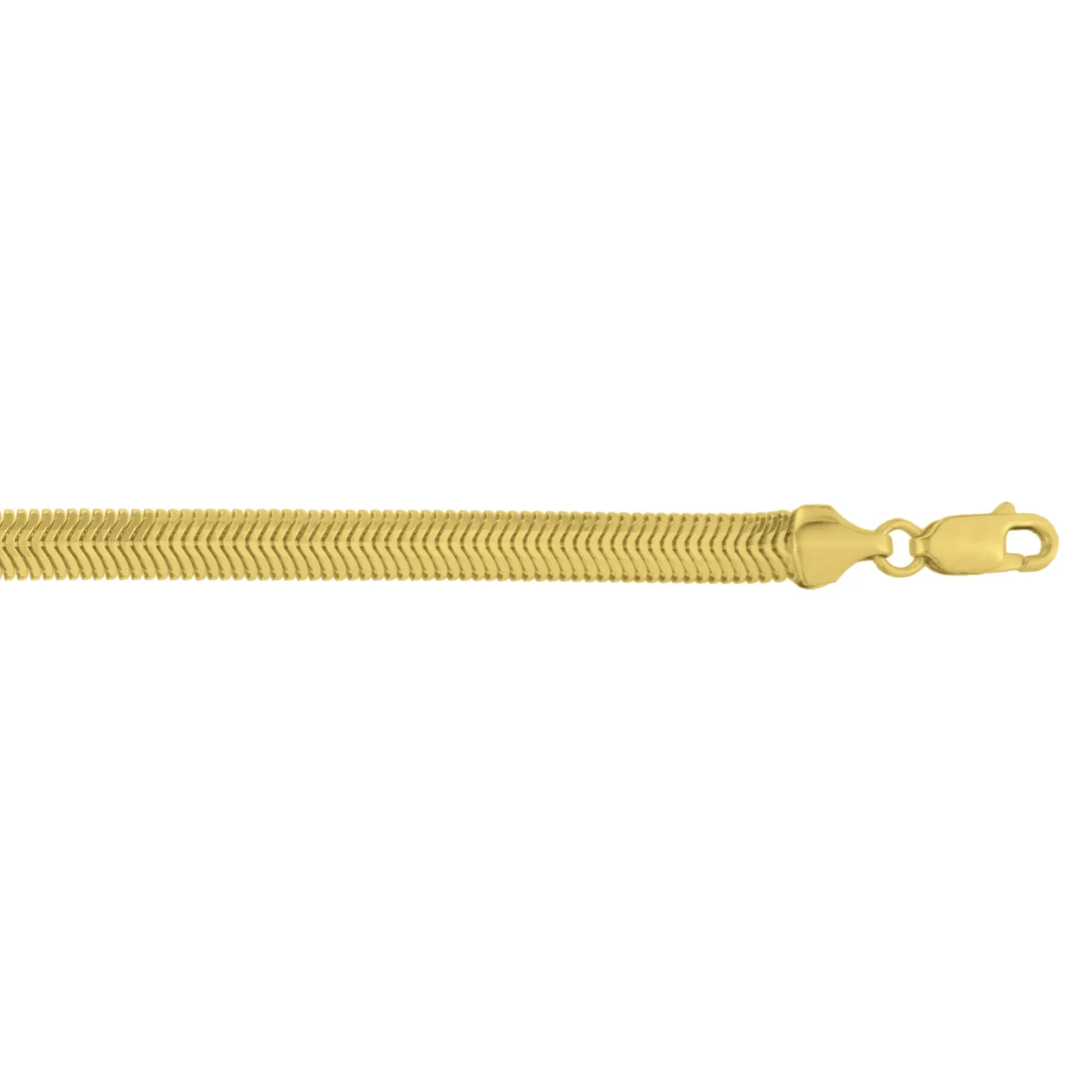 14K Gold Oval Snake Bracelet