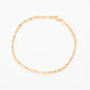 14K Gold Singapore Bracelet